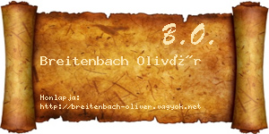 Breitenbach Olivér névjegykártya